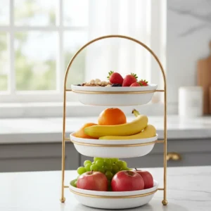 3-Tier Ceramic Fruit Basket