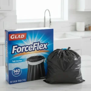 Glad ForceFlex Kitchen Trash Bags (13 Gallon – 140 Count)