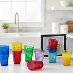Unbreakable Plastic Cups Set (24-Piece – 20oz)